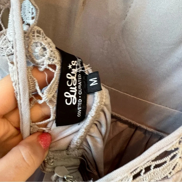 Lulus So Far Gown Grey Lace Maxi Dress - Picture 5 of 7